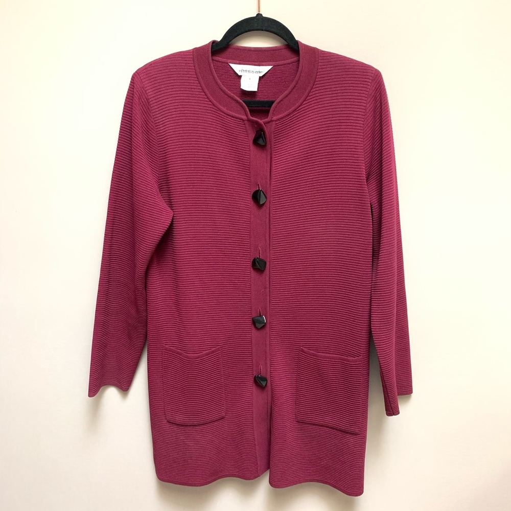 Exclusively Misook Button Front Cardigan Jacket